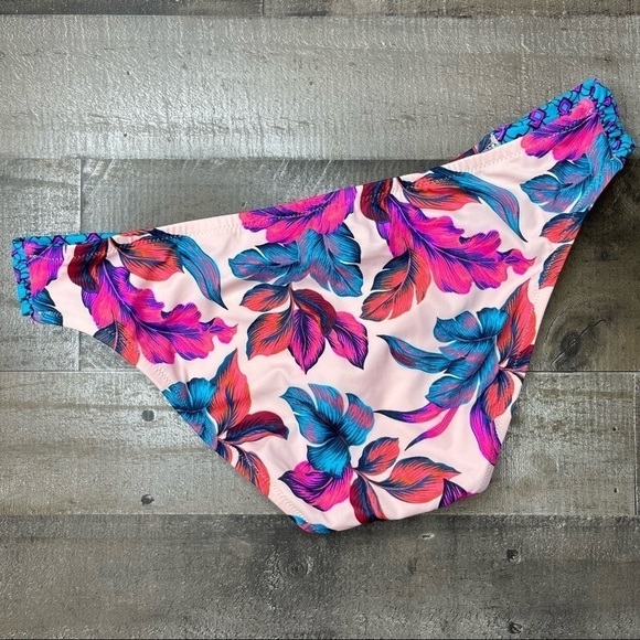 NWOT Shade & Shore Multicolored Palm Leaf Bikini Bottom XS - Picture 8 of 9
